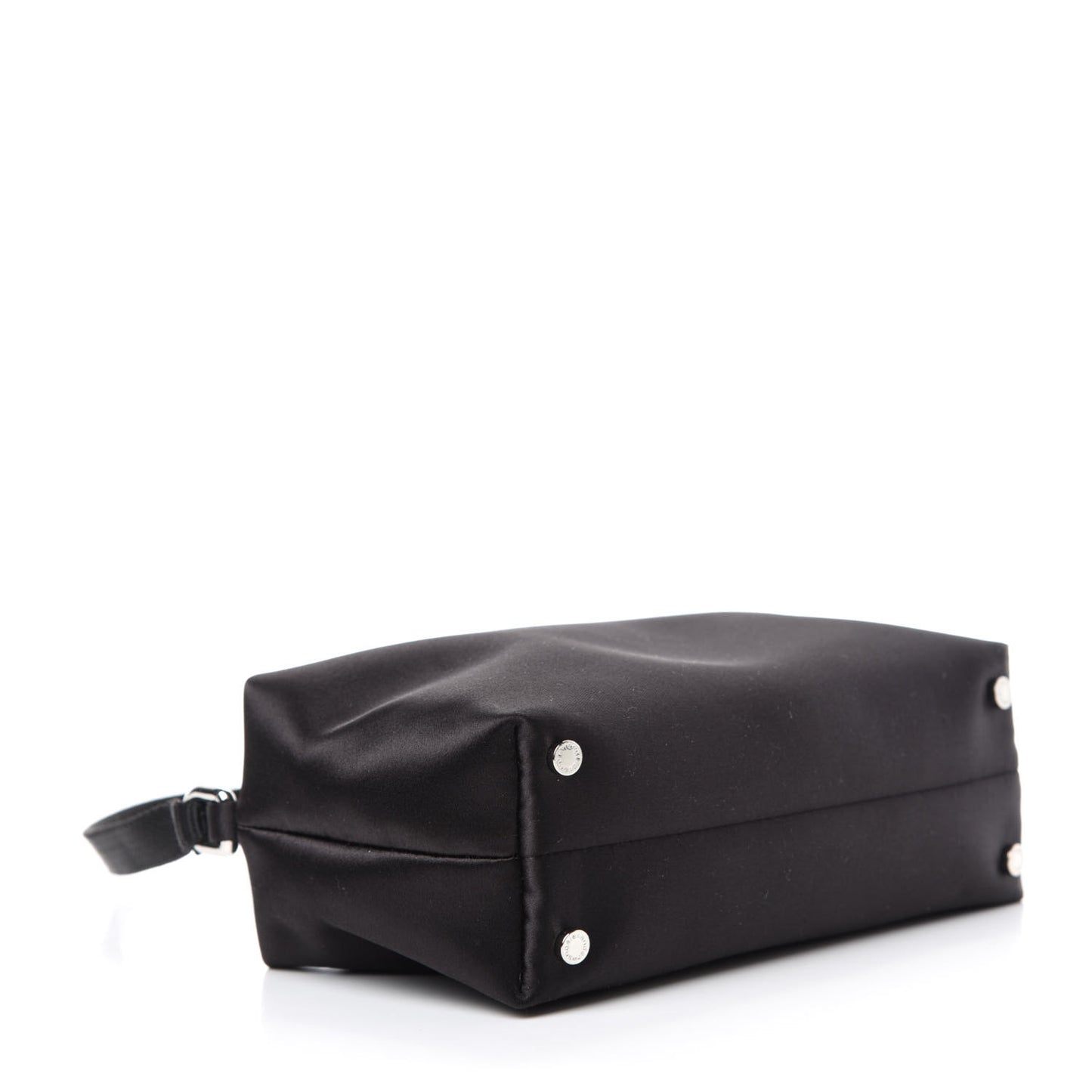 Satin Crystal Heiress Pouch Black