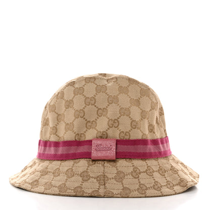 Gucci GG Monogram Web Bucket Hat S Beige Pink 4 of 8