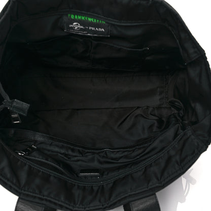 Prada X UNIVERSAL STUDIOS Tessuto Nylon Montagna Frankenstein Heart Tote Black 5 of 12
