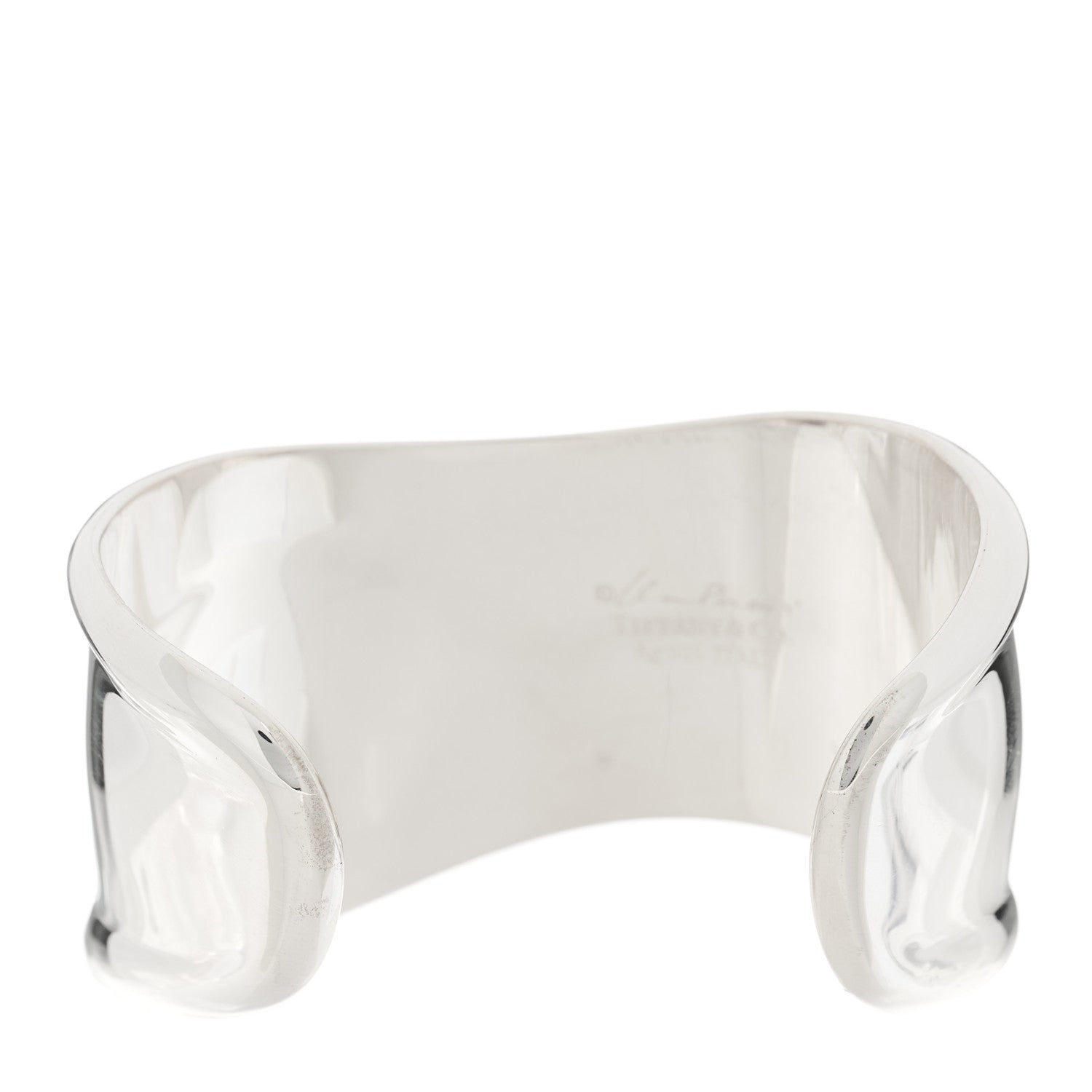 Tiffany Sterling Silver Small Elsa Peretti Left Wrist Bone Cuff Bracelet 3 of 5