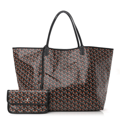 Goyard Goyardine Saint Louis Claire Voie GM Black Orange 3 of 10