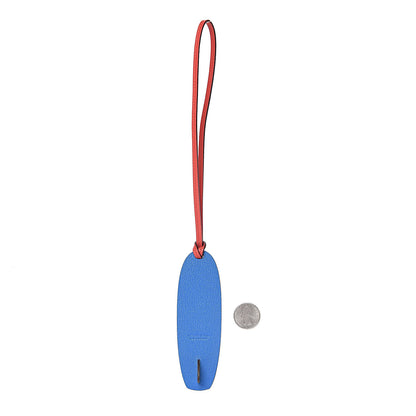 Hermes Chevre Mysore Swift Surfboard Bag Charm Rouge Tomate Bleu Hydra 2 of 5