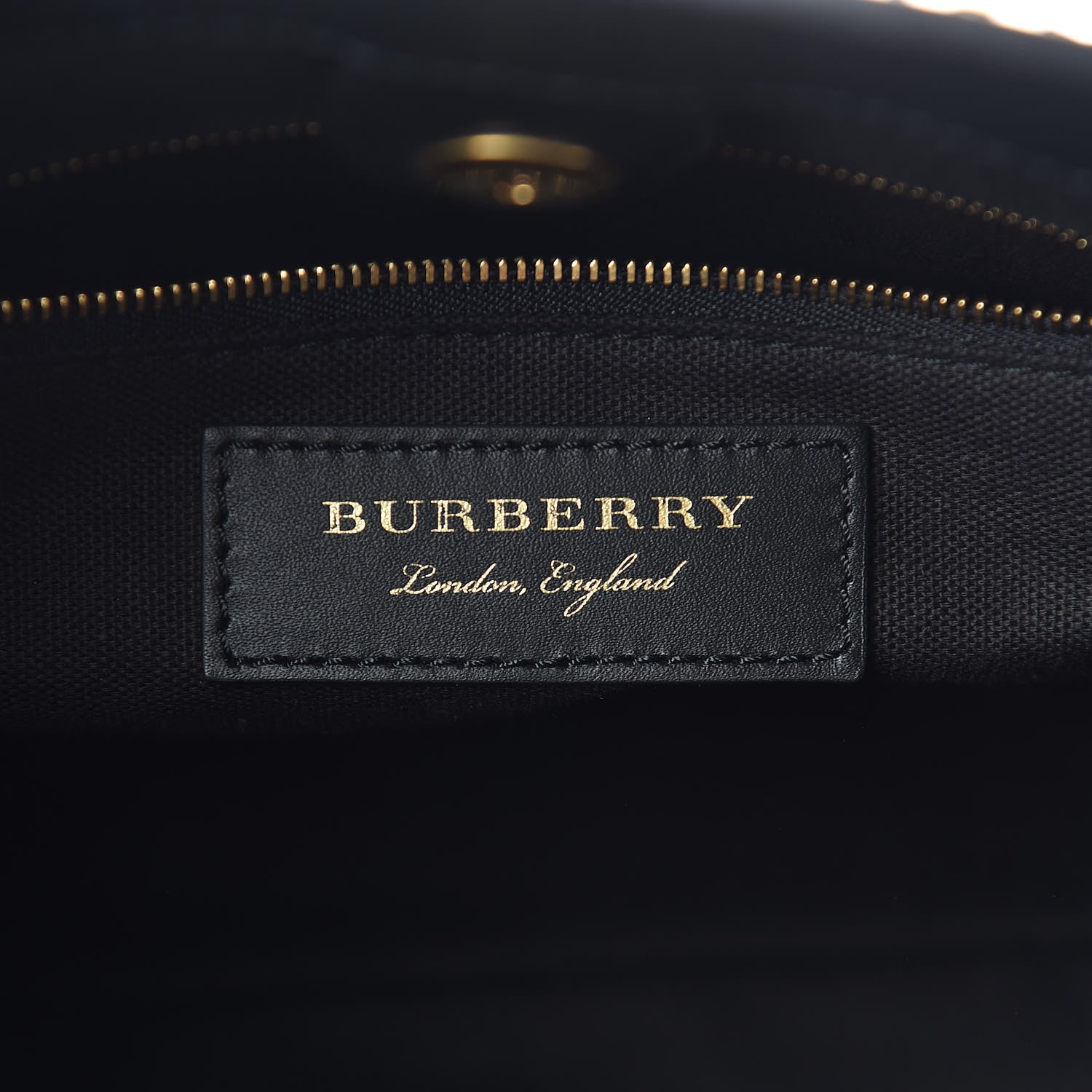 Burberry Smooth Calfskin Riveted Medium Banner Tote Black 9 of 10