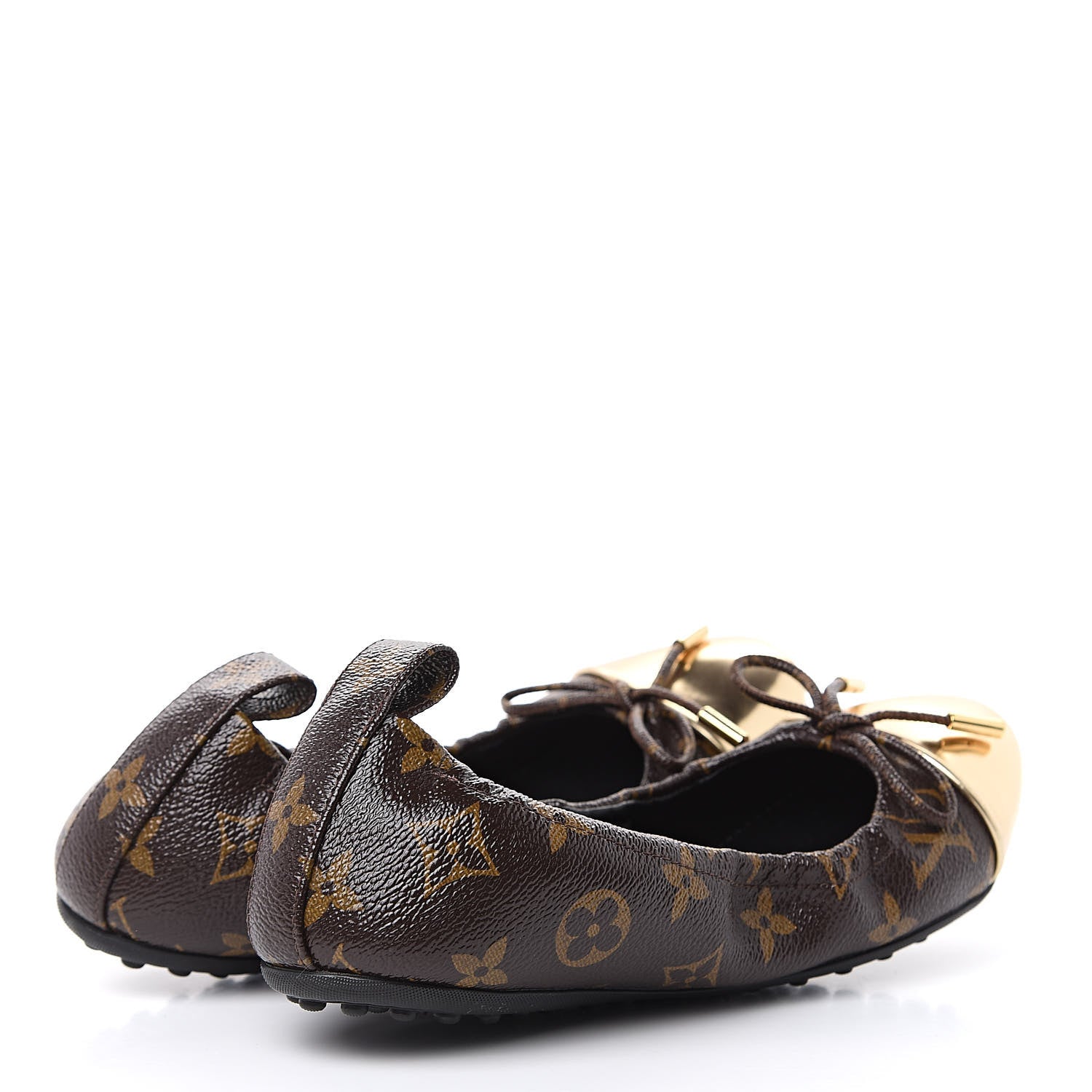 Louis Vuitton Monogram Flirty Ballet Flats 37 Gold 4 of 9