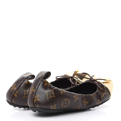 Louis Vuitton Monogram Flirty Ballet Flats 37 Gold 4 of 9