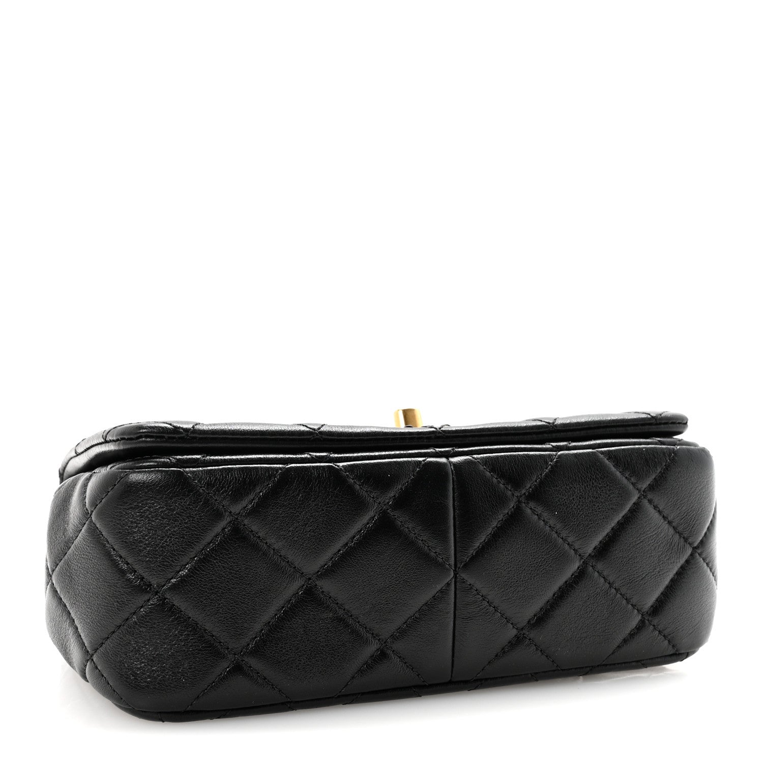 Chanel Lambskin Quilted Braided CC Mini Flap Black 4 of 11