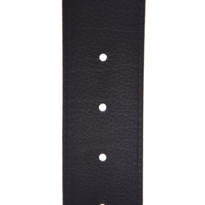 Louis Vuitton Calfskin Illusion Monogram 40mm LV Pyramide Belt 100 40 Navy Black 5 of 6