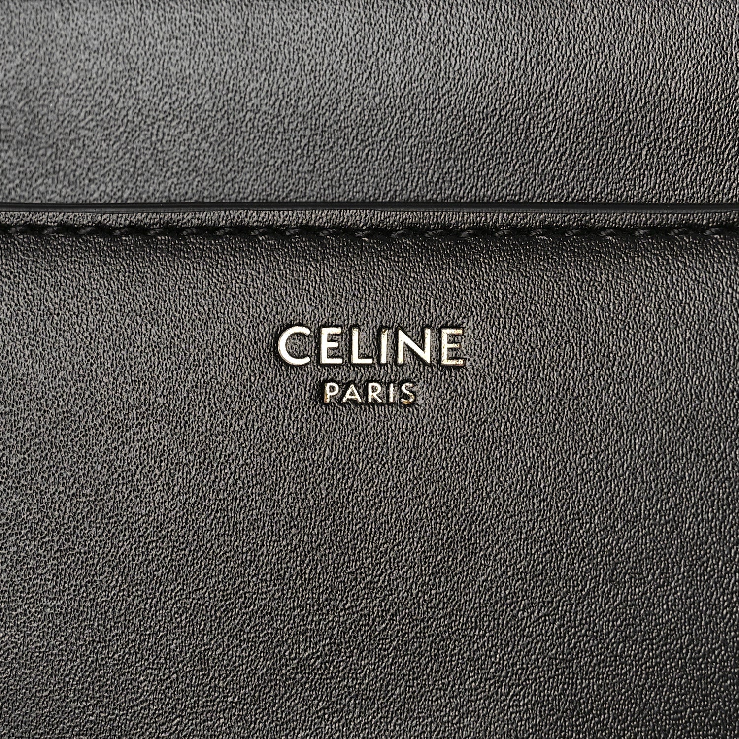 Celine Satinated Calfskin Small 16 Top Handle Bag Black 7 of 10