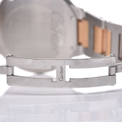 Cartier Stainless Steel 18K Pink Gold 38mm Ballon Bleu De Two Timezone Quartz Watch 7 of 9
