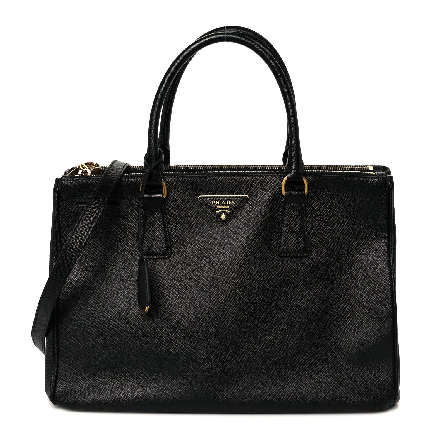 Prada Saffiano Medium Galleria Double Zip Tote Black 1 of 11