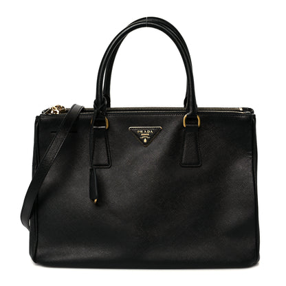 Prada Saffiano Medium Galleria Double Zip Tote Black 1 of 11