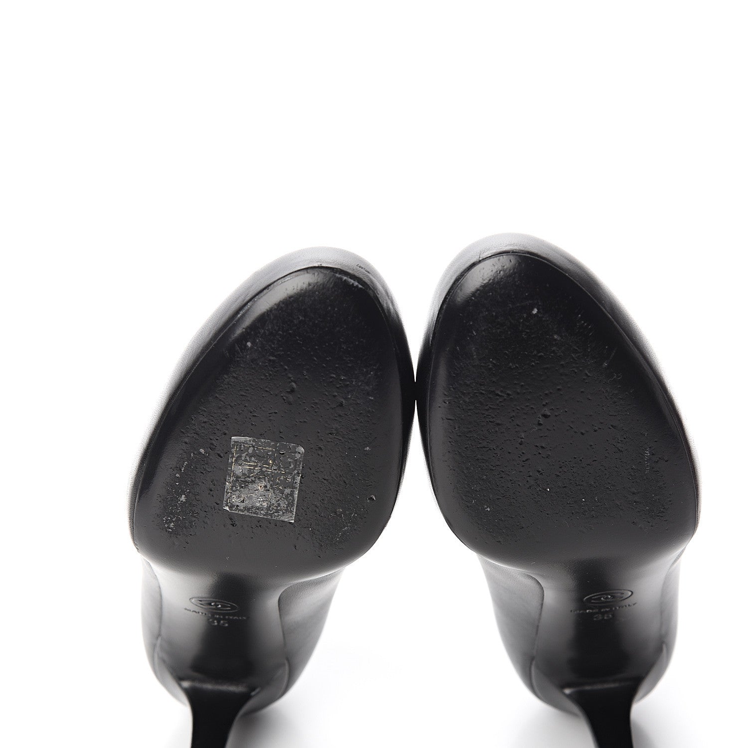 Chanel Lambskin CC Pumps 35 Black 6 of 10