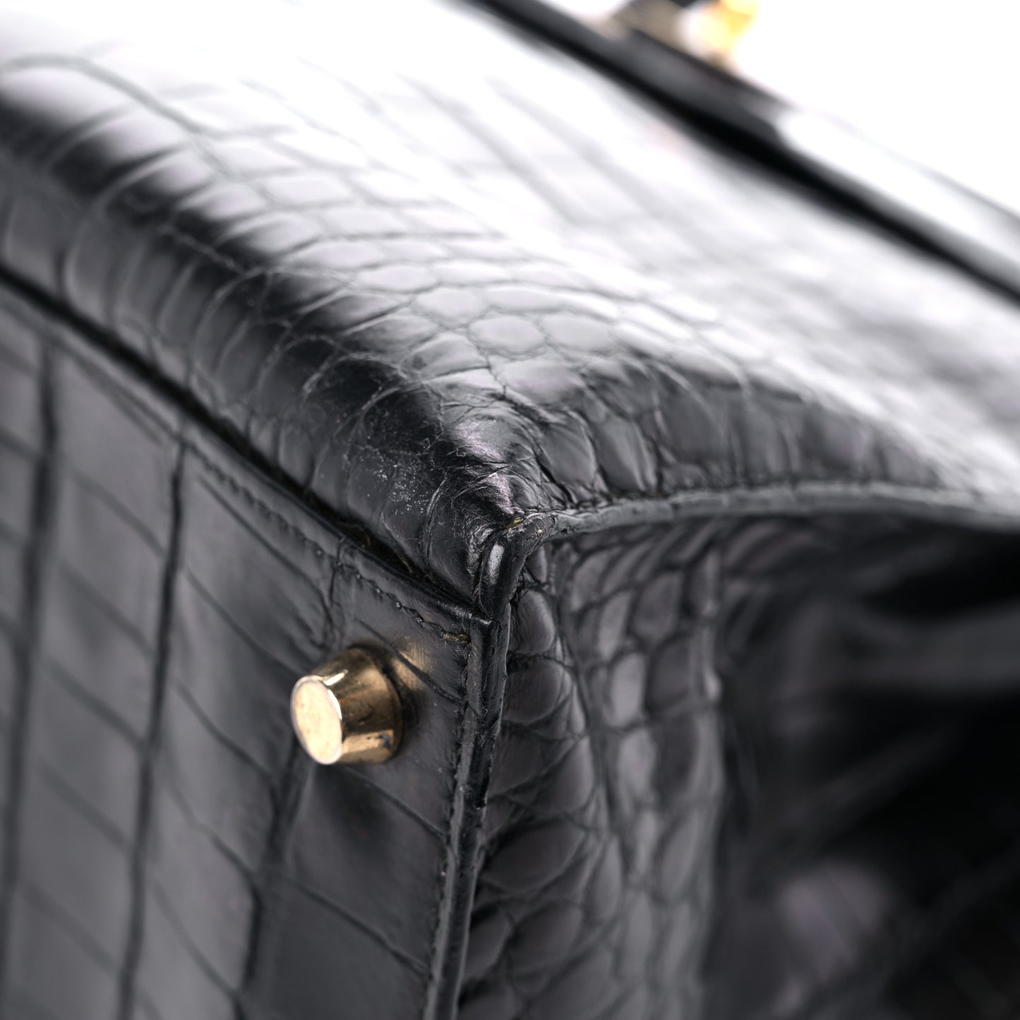 Matte Alligator Kelly Sellier 32 Black