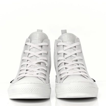 Christian Dior Technical Canvas Oblique Mens B23 High Top Sneakers 42 White 2 of 9