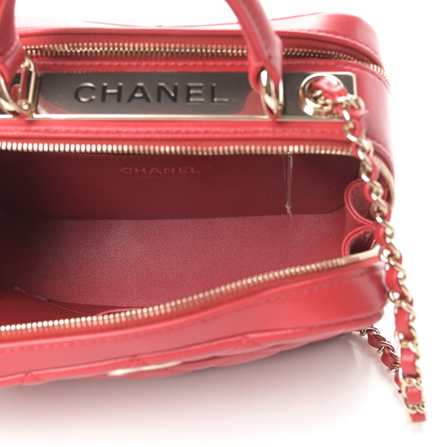 Chanel Lambskin Quilted Small Trendy CC Bowling Bag Red 5 of 13