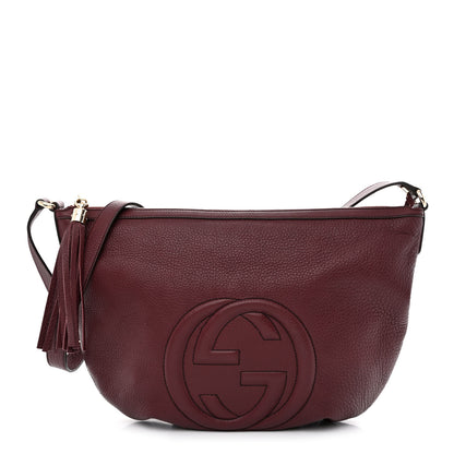 Gucci Pebbled Calfskin Medium Soho Hobo Scarlatto 1 of 11