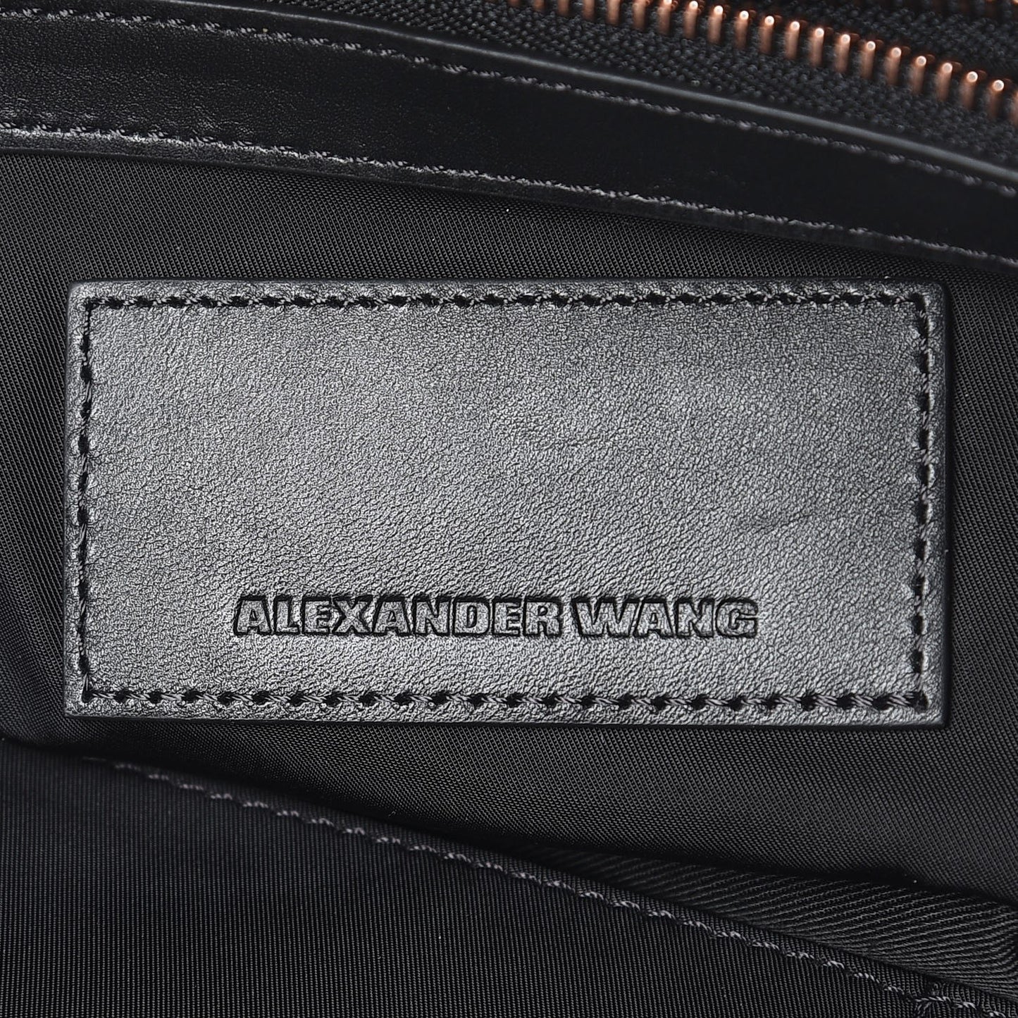 Pebbled Calfskin Large Emile Black Rose Gold Hardware
