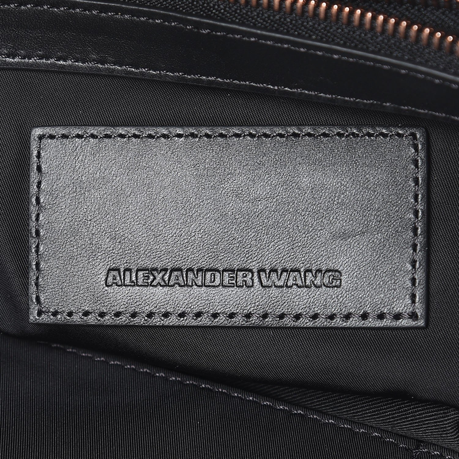 Alexander Wang Pebbled Calfskin Large Emile Black Rose Gold Hardware 7 of 9