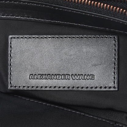 Alexander Wang Pebbled Calfskin Large Emile Black Rose Gold Hardware 7 of 9
