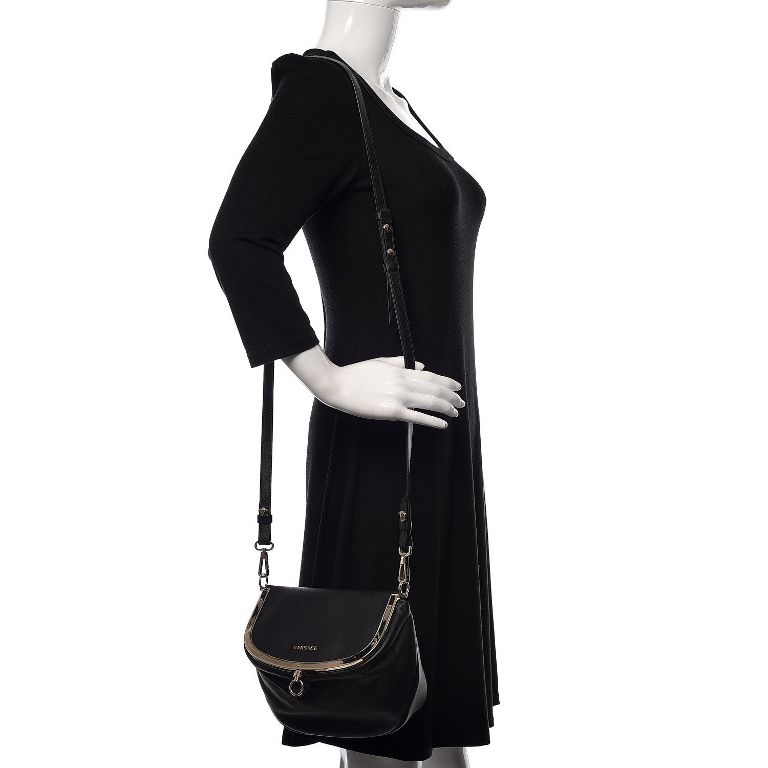 Versace Nappa Crossbody Bag Black 2 of 10