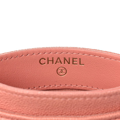 Chanel Caviar Quilted Boy Card Holder Pink 6 of 9