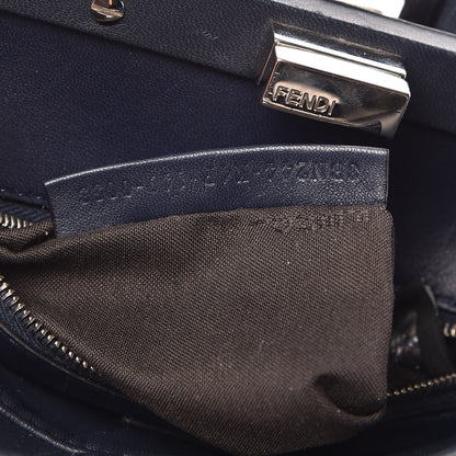 Fendi Nappa Mini Peekaboo Iconic Satchel Dark Blue 12 of 16