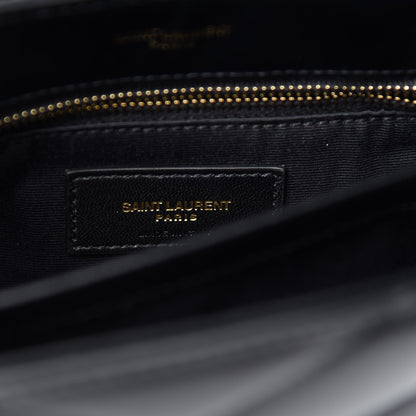 Saint Laurent Calfskin Y Quilted Monogram Toy Loulou Crossbody Bag Black 8 of 11