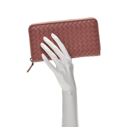 Bottega Veneta Nappa Intrecciato Zip Around Wallet Mallow 2 of 6