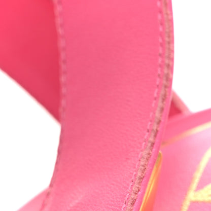 Valentino Garavani Calfskin Roman Stud Ankle Strap 100mm Sandals 39.5 Pink 10 of 10