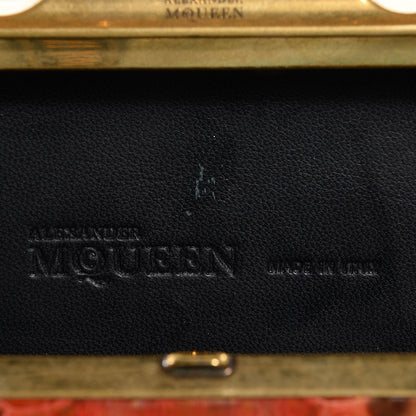 Alexander McQueen Python Knuckle Box Clutch Brown 5 of 6