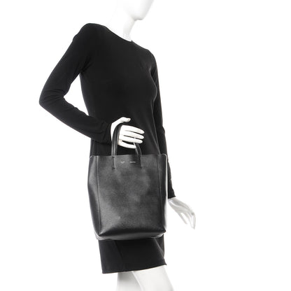 Celine Grained Calfskin Small Vertical Cabas Black 2 of 8