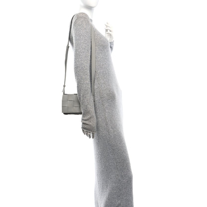 Bottega Veneta Lambskin Maxi Intreccio Small Cassette Crossbody Bag Agate Grey 2 of 9