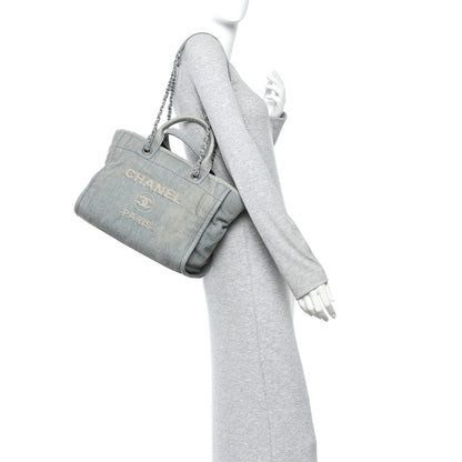 Chanel Denim Small Deauville Tote Light Blue 2 of 11