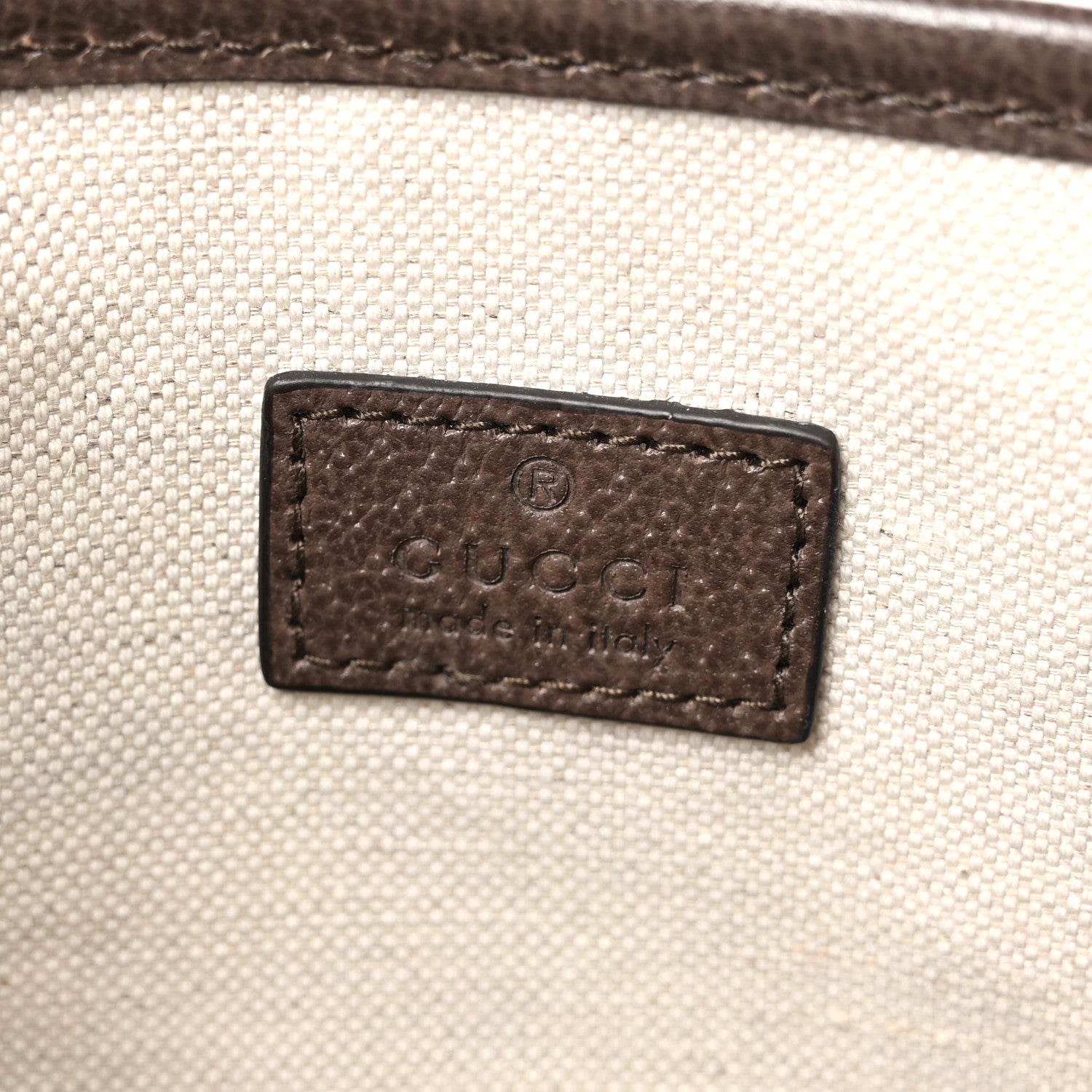 Gucci GG Supreme Monogram Textured Dollar Calfskin Mini Ophidia Shoulder Tote Bag Beige Ebony New Acero 5 of 10