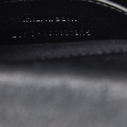 Saint Laurent Sheepskin Matelasse Chevron Monogram Monochrome Medium College Bag Black 6 of 11