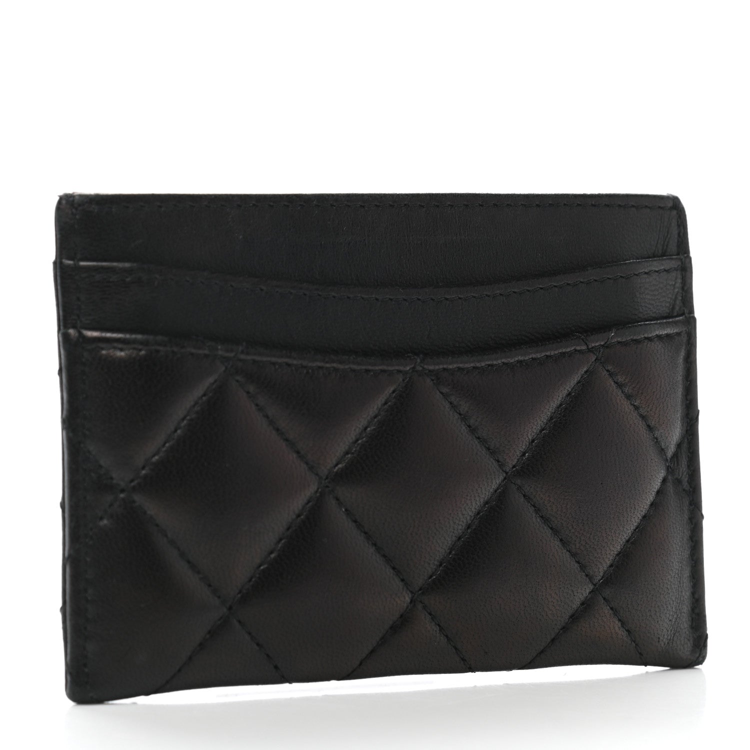 Chanel Lambskin Quilted Card Holder Black 3 of 9