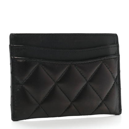 Chanel Lambskin Quilted Card Holder Black 3 of 9