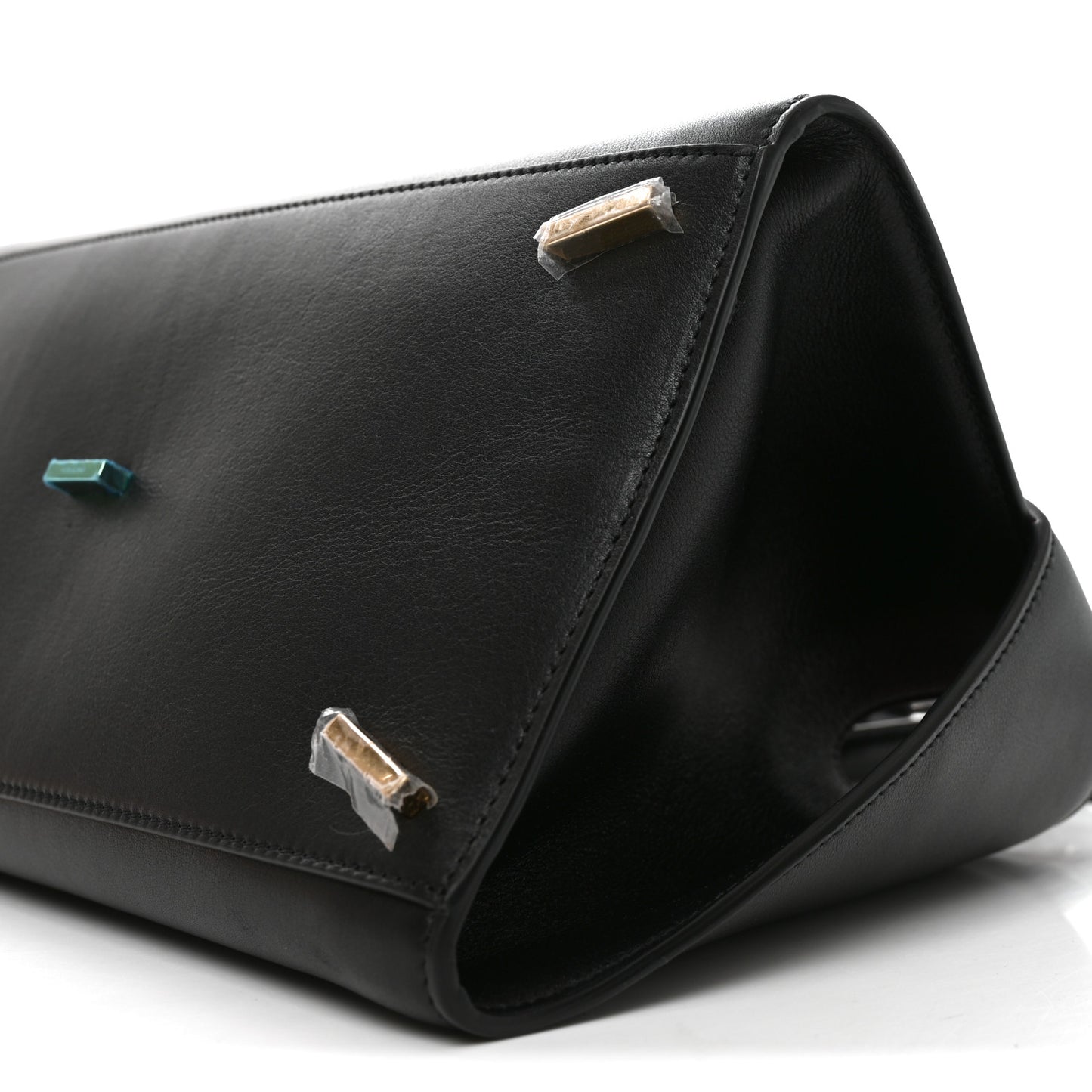 Calfskin Small Hug Bag Black Flame Red