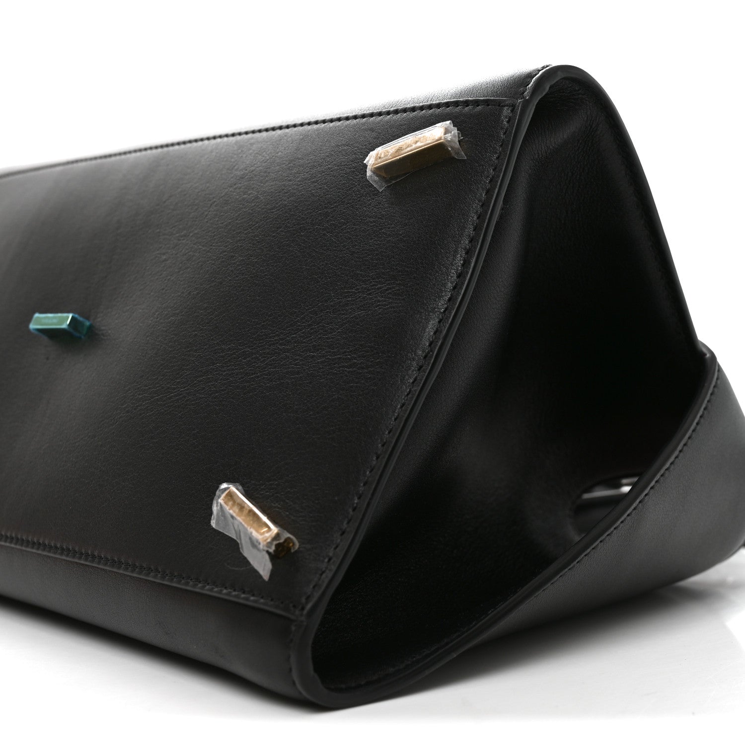 Salvatore Ferragamo Calfskin Small Hug Bag Black Flame Red 18 of 19