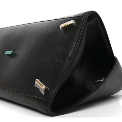 Salvatore Ferragamo Calfskin Small Hug Bag Black Flame Red 18 of 19