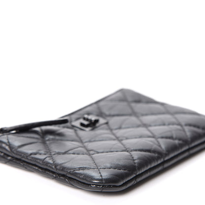 Chanel Aged Calfskin Quilted Small Reissue Cosmetic Case So Black 7 of 9