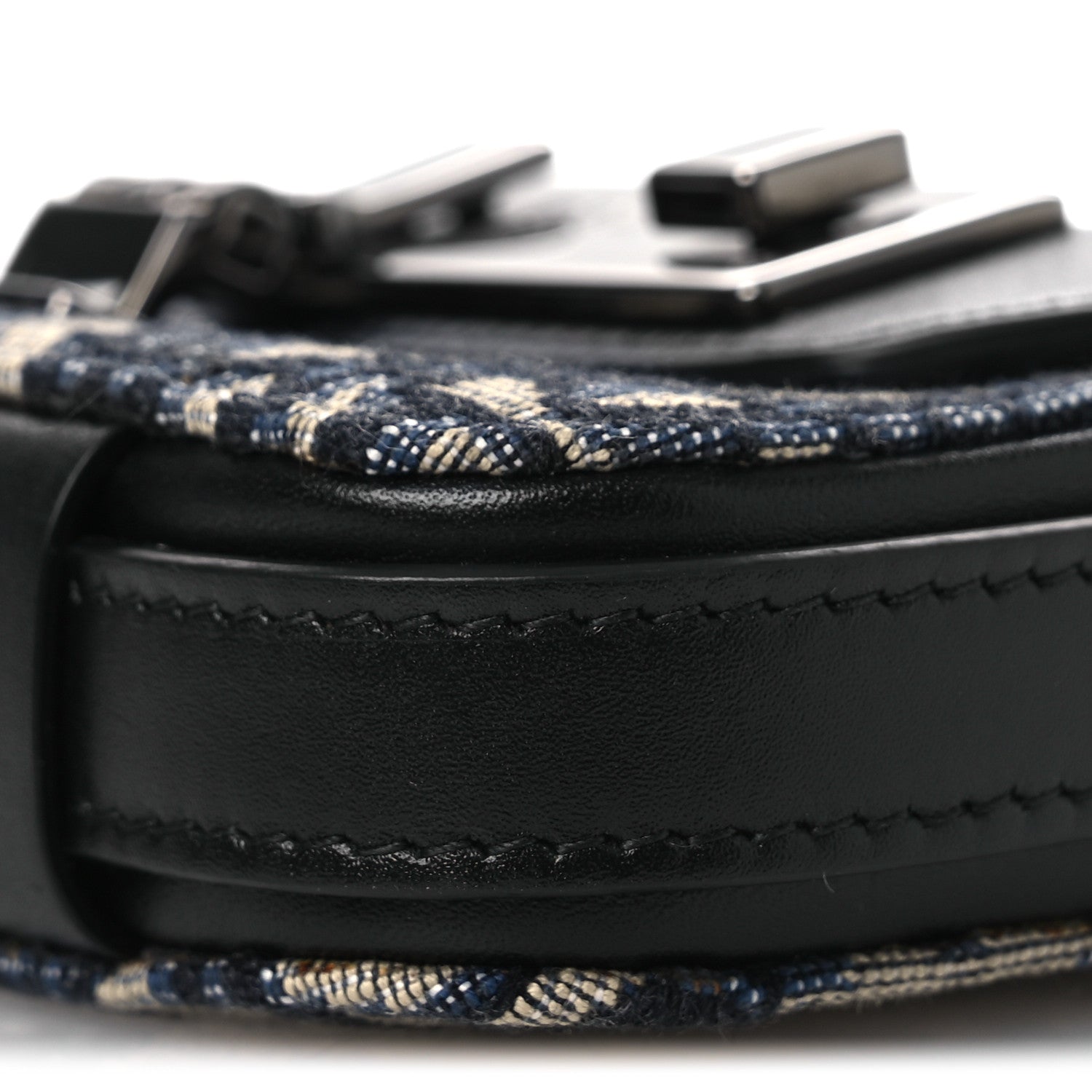 Christian Dior Oblique Smooth Calfskin Nano Pouch Beige Black 9 of 11