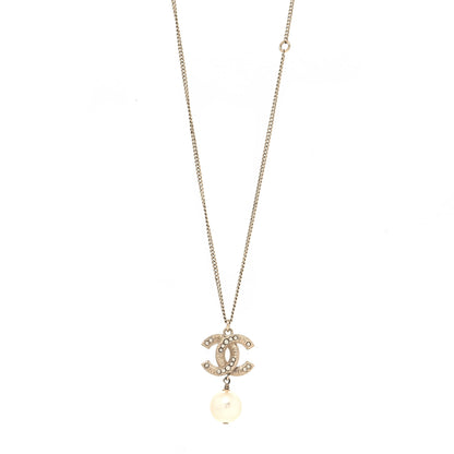Chanel Pearl CC Drop Necklace Gold 1 of 5