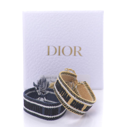 Christian Dior Woven Cotton J'Adior Friendship Bracelet Set Blue Yellow 4 of 4