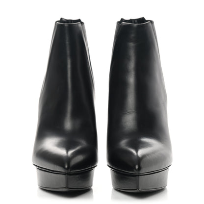 Saint Laurent Calfskin Classic Paris Ela 110 Ankle Boots 36 Black 2 of 10