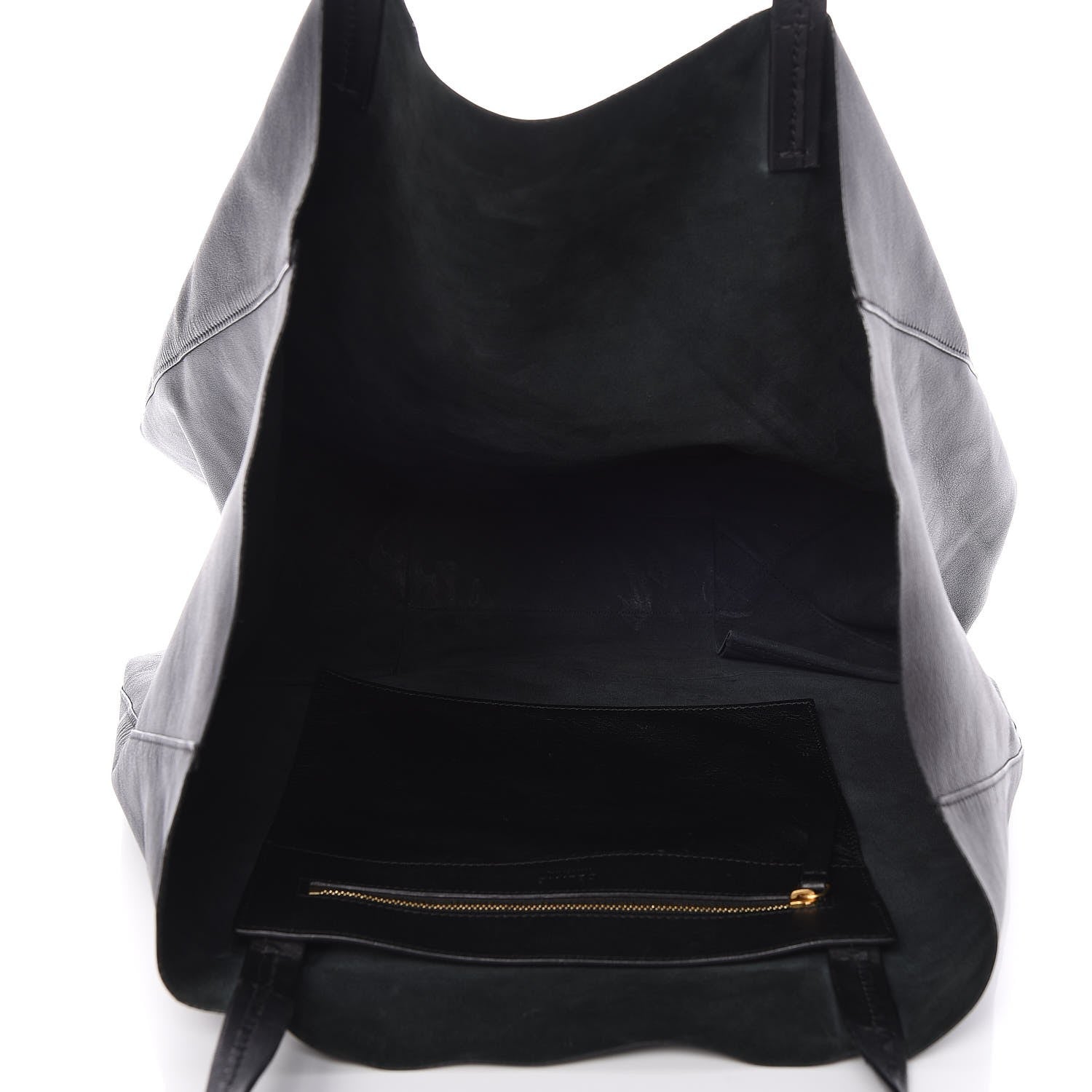 Celine Lambskin Horizontal Cabas Black 5 of 7