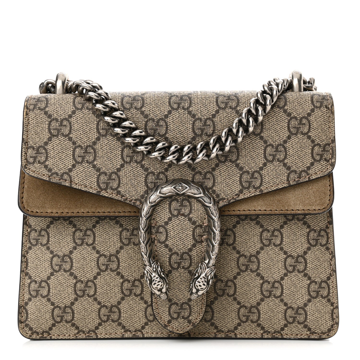 Gucci GG Supreme Monogram Mini Dionysus Shoulder Bag Taupe 1 of 14