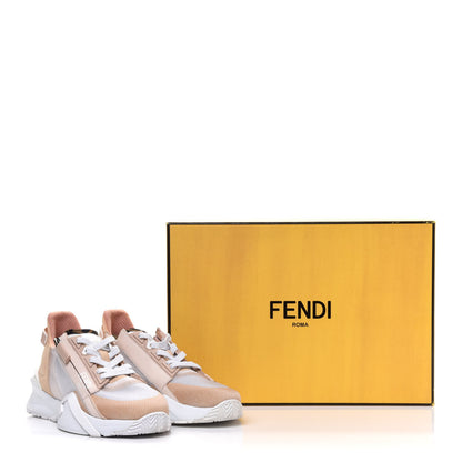 Fendi Nylon Suede Transparent Fendi Flow Low Top Sneakers 37 Light Rose 11 of 11
