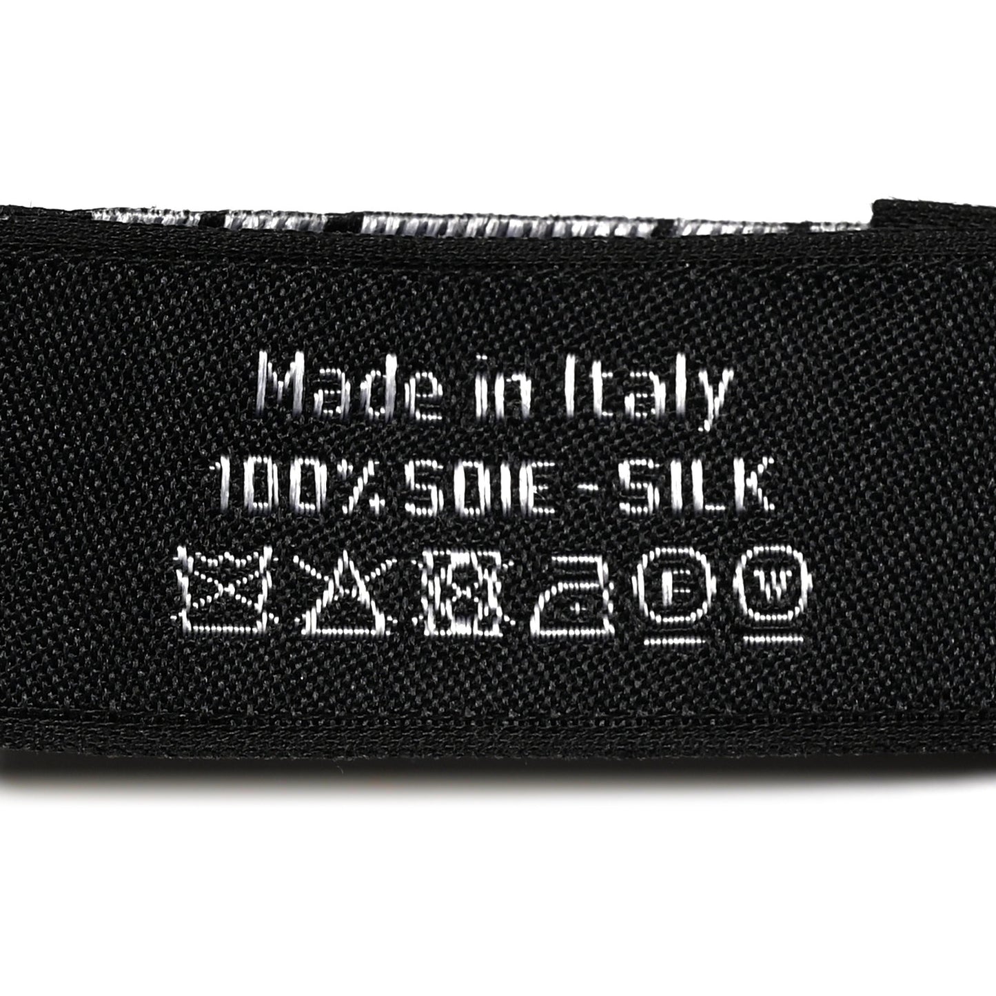Silk Twill CC Logo Slim Bandeau Scarf Navy Blue Multicolor