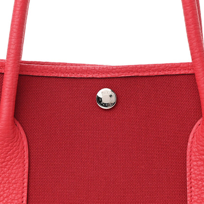 Hermes Toile Militaire Negonda Garden Party 30 TPM Rouge Grenat Bougainvillea 8 of 12